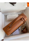Hermes Picnic Kelly 28cm Bag in Wicker with Barenia Leather Replica