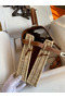 Hermes Picnic Kelly 28cm Bag in Wicker with Barenia Leather Replica