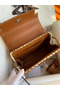Hermes Picnic Kelly 28cm Bag in Wicker with Barenia Leather Replica