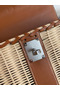 Hermes Picnic Kelly 28cm Bag in Wicker with Barenia Leather Replica