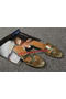 Hermes Slipper Croco Leather HO0451 Gold Replica