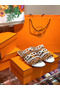 Hermes Thalassa Sandals In Brown/White Lambskin Replica