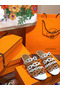 Hermes Thalassa Sandals In Brown/White Lambskin Replica