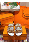 Hermes Thalassa Sandals In Brown/White Lambskin Replica