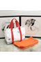 Hermes Adada Nappy Canvas Shopping Bag H5635 Orange  Replica