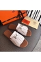 Hermes Auteuil Sandals In White Calfskin  Replica