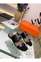 Hermes Avenue Sandals In Black Calfskin  Replica