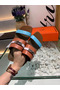 Hermes Avenue Sandals In Multicolour Calfskin  Replica