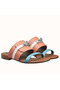Hermes Avenue Sandals In Multicolour Calfskin  Replica