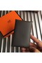 Hermes Bastia Epsom card case H0369 dark grey  Replica