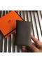 Hermes Bastia Epsom card case H0369 dark grey  Replica