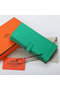 Hermes Bearn Japonaise Bi-Fold Wallet Grainy Leather A208 Light Green  Replica