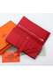 Hermes Bearn Japonaise Bi-Fold Wallet Grainy Leather A208 Red  Replica