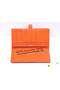 Hermes Bearn Japonaise Bi-Fold Wallet Grainy Leather H68942 Orange  Replica