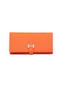 Hermes Bearn Japonaise Bi-Fold Wallet Grainy Leather H68942 Orange  Replica