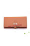 Hermes Bearn Japonaise Bi-Fold Wallet Grainy Leather H68942 Wheat  Replica
