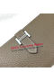 Hermes Bearn Japonaise Bi-Fold Wallet Litchi Leather A208 Khaki  Replica