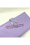 Hermes Bearn Japonaise Bi-Fold Wallet Litchi Leather A208 Lavender  Replica