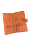 Hermes Bearn Japonaise Bi-Fold Wallet Litchi Leather A208 Orange  Replica