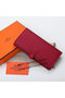 Hermes Bearn Japonaise Bi-Fold Wallet Original Leather A208 Burgundy  Replica