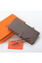 Hermes Bearn Japonaise Bi-Fold Wallet Original Leather A208 Khaki  Replica