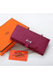 Hermes Bearn Japonaise Bi-Fold Wallet Original Leather A208 Purple  Replica