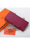 Hermes Bearn Japonaise Bi-Fold Wallet Original Leather A208 Purple  Replica