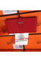 Hermes Bearn Japonaise Grainy Leather Wallet H8622W Red  Replica