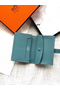 Hermes Bearn Mini Wallet In Blue Jean Epsom Leather  Replica