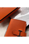 Hermes Bearn Mini Wallet In Orange Epsom Leather  Replica