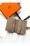 Hermes Bearn Mini Wallet In Taupe Epsom Leather  Replica