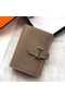 Hermes Bearn Mini Wallet In Taupe Epsom Leather  Replica