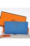 Hermes Bearn Wallet Original Smooth Leather Blue  Replica