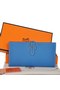 Hermes Bearn Wallet Original Smooth Leather Blue  Replica