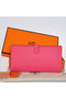 Hermes Bearn Wallet Original Smooth Leather Peach  Replica