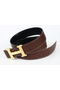 Hermes Belt Lizard Leather HB5326 Brown  Replica