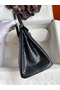 Hermes Birkin 25 Bag In Black Matte Alligator Crocodile Skin  Replica