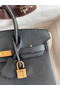 Hermes Birkin 25 Handmade Bag In Black Clemence Leather  Replica