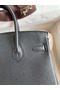 Hermes Birkin 25 Handmade Bag In Black Clemence Leather  Replica
