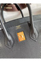 Hermes Birkin 25 Handmade Bag In Black Clemence Leather  Replica