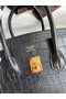 Hermes Birkin 25 Handmade Bag In Black Crocodile Niloticus Matte Skin  Replica