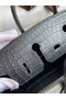 Hermes Birkin 25 Handmade Bag In Black Crocodile Niloticus Matte Skin  Replica