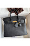 Hermes Birkin 25 Handmade Bag In Black Crocodile Niloticus Matte Skin  Replica
