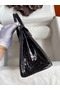 Hermes Birkin 25 Handmade Bag In Black Crocodile Niloticus Shiny Skin  Replica