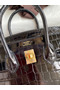 Hermes Birkin 25 Handmade Bag In Black Crocodile Niloticus Shiny Skin  Replica