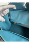 Hermes Birkin 25 Handmade Bag In Blue Jean Clemence Leather  Replica