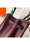 Hermes Birkin 25 Handmade Bag In Burgundy Swift Leather  Replica
