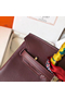 Hermes Birkin 25 Handmade Bag In Burgundy Swift Leather  Replica