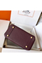Hermes Birkin 25 Handmade Bag In Burgundy Swift Leather  Replica