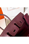 Hermes Birkin 25 Handmade Bag In Burgundy Swift Leather  Replica